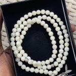 Chapelet en sedef blanc de lait