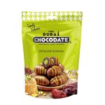 Chocodate Pistache – Dattes enrobées de chocolat et fourrées de pistaches croquantes (90 g).